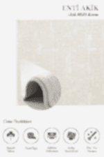 Akik 8610 Krem - Pamuk Tabanlı, Kolay Temizlenebilir Halı - Görsel 2