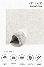 Akik 8615 Krem - Modern Akrilik Pamuk Taban Halı - Görsel 2