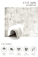 Akik 8619 Yeşil - Modern Dekorlara Uyumlu, Spor Saçaklı Halı - Görsel 2