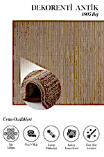 Antik 1805 Bej - Sade ve Şık Çizgili Bej Renk Halı Modeli - Görsel 2