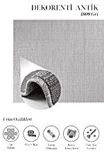 Antik 1809 Gri - Soft Gri Tonlarında Düz Dokulu Halı Modeli - Görsel 2