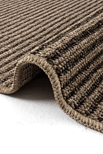 Antik 1806 Kahve - Doğal Görünümlü Çizgili Kahve Halı Tasarımı - Görsel 3