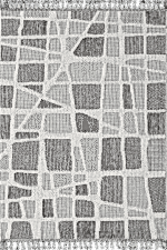 Bukle 1414 Gri - Gri Tonlarda Yumuşak Dokulu Modern Halı