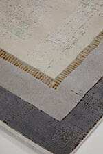 Dora 1901 Vizon - Çerçeve Desenli Eskitme Görünümlü Salon Halısı - Görsel 5