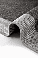 Lora 3207 Gri - Modern Çerçeveli Antrasit Gri Halı - Görsel 2