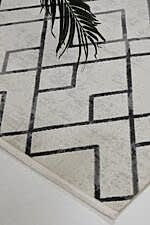 Mira 1617 Gri - Modern Geometrik Çizgili Salon Halısı - Görsel 6