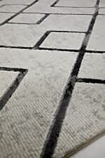 Mira 1617 Gri - Modern Geometrik Çizgili Salon Halısı - Görsel 3