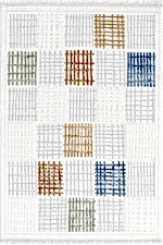 Polo 7808 Multi- Kareli Geometrik Desenli Renkli Halı Modeli