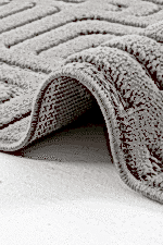 Prag 9210 Koyu Gri - Modern Desenli, Koyu Gri Renkli Salon Halısı - Görsel 3