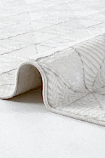 Roma 1309 Gri Beyaz - Aydınlık Alanlar İçin Geometrik Salon Halısı - Görsel 2