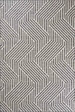 Sahra 9906 Gri - Vurgulu Çizgilerle Hareketli Salon Halısı