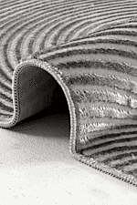 Sateen 6418 Gri - Sanatsal Desenli Açık Gri Halı - Görsel 2