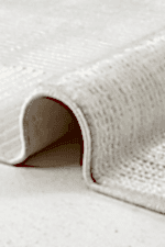 Sateen 6420 Beyaz - Minimal Kare Formlu Beyaz Halı - Görsel 2