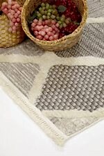 Step 2202 Gri - Göz Alıcı Elmas Motifli Gri Halı - Görsel 7