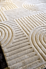 Step 2213 Krem - Kabartmalı Desenli Krem Salon Halısı - Görsel 3