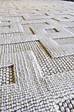 Togo 7511 Beyaz - Minimalist Tarzda Beyaz Geometrik Salon Halısı - Görsel 5