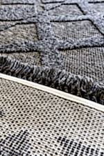 Togo 7512 Antrasit - Antrasit Renkli Elmas Desenli Modern Halı - Görsel 2