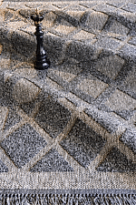 Togo 7512 Antrasit - Antrasit Renkli Elmas Desenli Modern Halı - Görsel 4