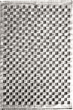 Togo 7514 Krem - Krem Renkli Dama Desenli Modern Halı