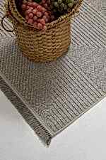 Vega 1456 Gri - Gri Yuvarlak Halı ile Modern Antre Dekoru - Görsel 6