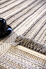 Vega 1457 Gri - Yuvarlak Gri Halı modern girişler için şık seçenek - Görsel 2