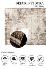 Dora 1903 Vizon - Modern ve Klasik Dekorasyona Uyumlu Şık Halı - Görsel 2