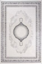 Akik 8625 Antrasit - Klasik Medallion Desenli Salon Halısı