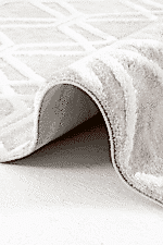 Eliza 4331 Beyaz - Kolay Temizlenen Spor Desenli Halı - Görsel 3