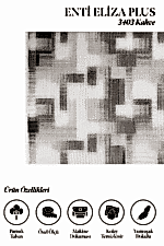 Eliza Plus 3403 Kahve - Çağdaş Formda Desenli Yumuşak Halı - Görsel 2