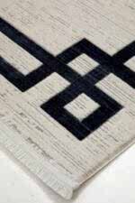 Miras 6810 Gri Mavi - Yumuşak Dokulu Yatak Odası Halısı - Görsel 6