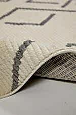 Velar 3609 Krem - Modern Çizgilerle Krem Zeminli Halı Tasarımı - Görsel 5