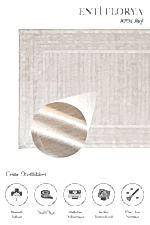 Florya 8101 Krem - Yumuşak Dokulu Yatak Odası Halısı - Görsel 2