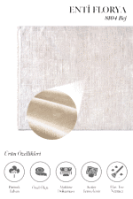 Florya 8104 Bej - Şık ve Minimal Salon Halısı - Görsel 2