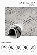 Florya 8107 Gri - Modern Salon Halısı & Kolay Temizlenen - Görsel 2