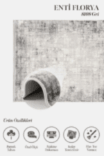 Florya 8108 Gri - Oturma Odası İçin Yumuşak ve Dayanıklı Halı - Görsel 2