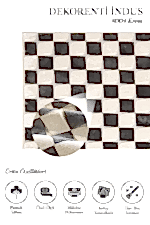 İndus 8004 Krem - Dama Desenli Genç Odası ve Oturma Odası Halısı - Görsel 2