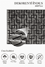 İndus 8007 Gri - Minimalist ve Şık Dekoratif Gri Halı - Görsel 2