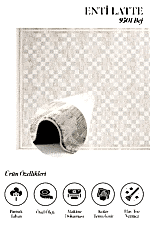 Latte 9501 Bej - Yumuşak Dokulu Oturma Odası Halısı - Görsel 2