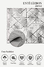 Lizbon 4511 Gri - Yumuşak Dokulu Yatak Odası Halısı - Görsel 2