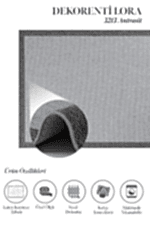 Lora 3213 Antrasit - Her Tarza Uygun Antrasit Halı - Görsel 2