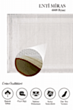 Miras 6818 Beyaz - 11 mm Konforlu Yatak Odası Halısı - Görsel 2