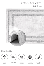 Nita 1202 Gri - Gri Geçişli Modern Çerçeve Tasarımlı Halı - Görsel 2