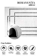 Nita 1206 Gri - Şık ve Sade Gri Çizgili Salon Halısı - Görsel 2