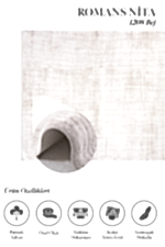 Nita 1208 Bej - Zarif Desenli Bej Renk Oturma Odası Halısı - Görsel 2