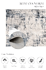 Norm 6214 Mavi - Modern İç Mekanlara Uyumlu Soyut Halı Tasarımı - Görsel 2