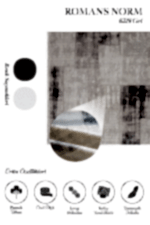 Norm 6219 Gri - Modern Patch Desenleriyle Gri Renk Halı - Görsel 2