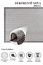Nova 2002 Gri - Gri Tonlarda Modern Oturma Odası Halısı - Görsel 2