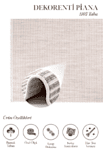 Piana 1103 Taba - Sade ve Şık Taba Çizgi Desenli Halı Modeli - Görsel 2