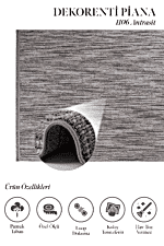 Piana 1106 Antrasit - Modern Antrasit Renkli Salon Halısı - Görsel 2