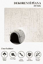 Piana 1111 Taba - Modern Tarzda Açık Zeminli Taba Halı - Görsel 2